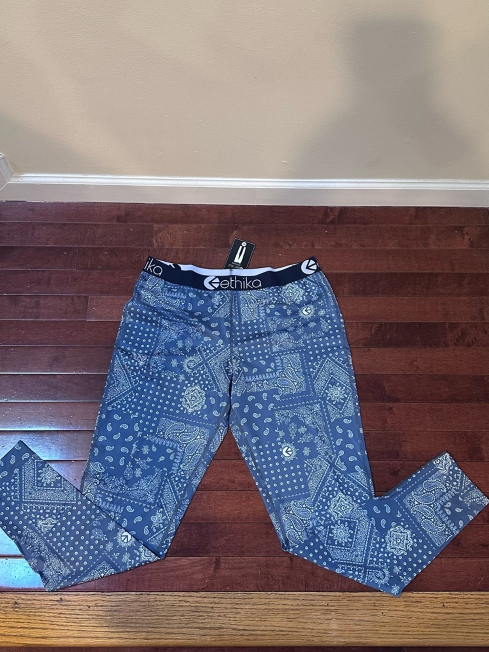Ethika Blue Bandana Print Leggings